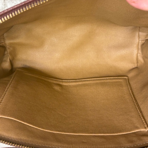 Cuyana burgandy leather cosmetic clutch bag - Picture 8 of 8